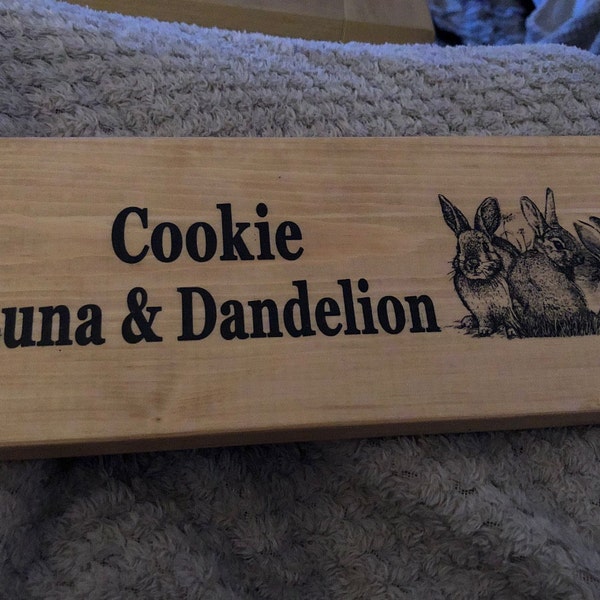 Personalised Fairy Pixie Sign House Name Plaque Solid Wood Porch ...