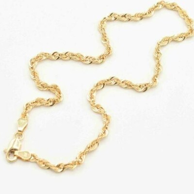 Solid 10K Gold Rolo Cable Chain, Diamond Cut Genuine 10K Gold Rolo Solid 10K Gold Rolo Cable Chain, Diamond Cut Genuine 10K Gold Rolo