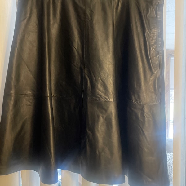 DODE PRINTED SILK & LAMBSKIN PATENT LEATHER DRESS