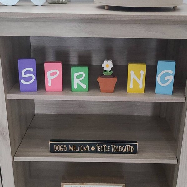 Spring Block Decor SPRING
