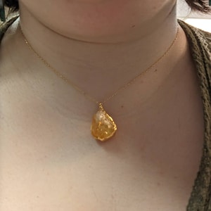 Customer photo from Marina, Large Statement Necklace Mystery Box, Raw Gemstone Pendant