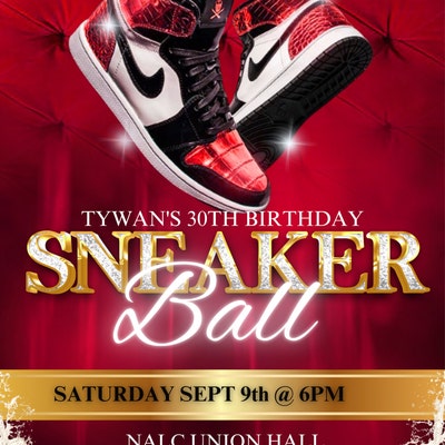 Sneaker Ball Flyer Template Etsy