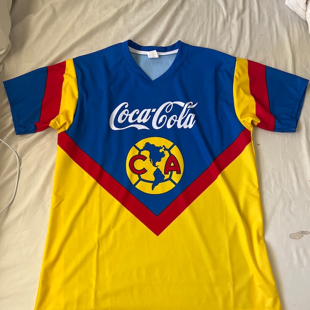 Club America Jersey Las Aguilas Blue Yellow Retro Soccer Jersey