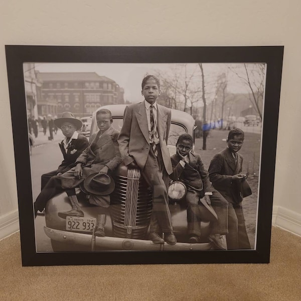 1941 Chicago Easter Morning: Five African American Boys on Car, Russell ...