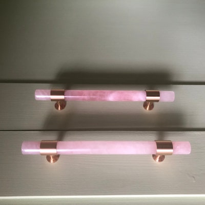 3.78 5light Pink Kitchen Cabinet Pulls Dresser Handles Nature Stone ...