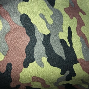 Camouflage Cotton Fabric by the Yard - Etsy