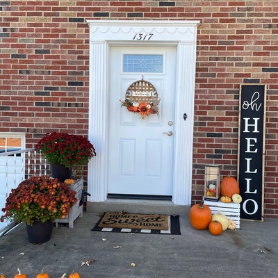 Oh Hello Welcome Porch Sign, Porch Decor, Front Porch Sign, Porch Sign ...