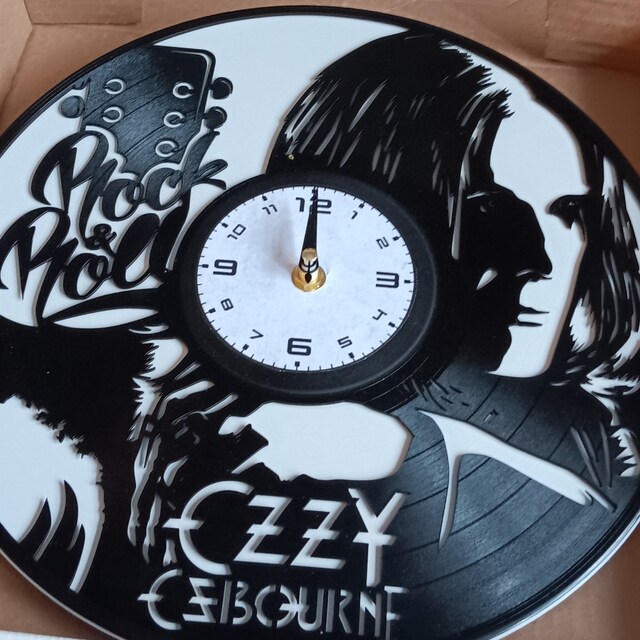 OZZY Vinyl Record LP Clock With White Background - Etsy