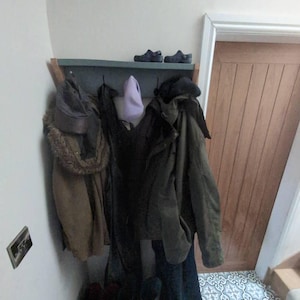 Handmade Wooden Shoe Rack Bench with Coat Rack: Entryway Organizer