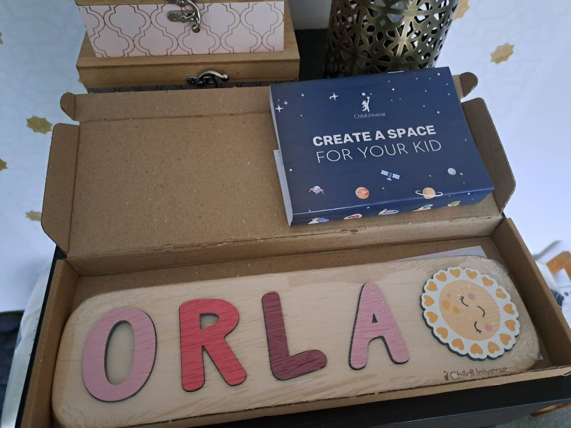 New Baby Gift Wood Name Puzzle for Toddler Montessori Puzzle, First Birthday Gift for Baby Boy Baby Girl, Wooden Toys, Custom Gift for Kids