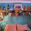 16 foot Reversible Up-cycled Sari Bunting