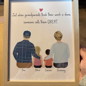 Grandparents Favorite People Art Print Optional With Frame