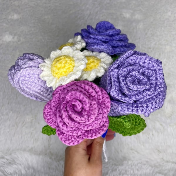 BUNDLE ROSE Flower Crochet Patterns Etsy