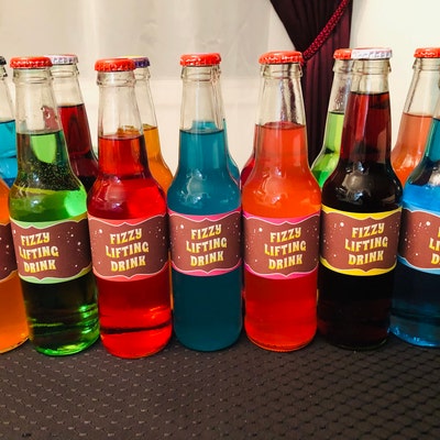 Fizzy Lifting Drink Labels for Water Bottles &amp; Soda Cans Charlie and ...
