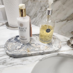 Rosso Levanto large red marble tray coffee table console table tray, kitchen serving Tray ,food tray, home decor, gift for her, diam 9.5 in