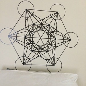 Metatrons Cube Wall Decal Sticker Art Decor Buddha Sacred Geometry ...