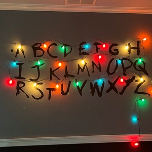 Stranger Alphabet Wall Decals Scary Letters Wall Mural, Removable Wall ...