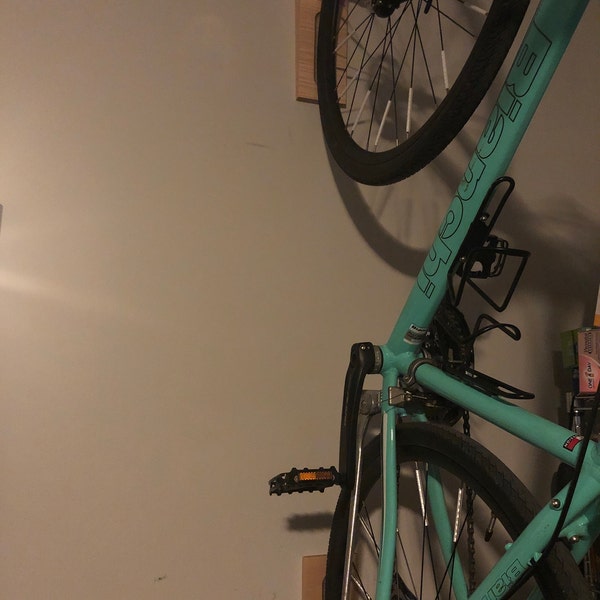 Tokyo Bike Rack Wall Mount / Wooden Wall Hook for Bike Storage ...