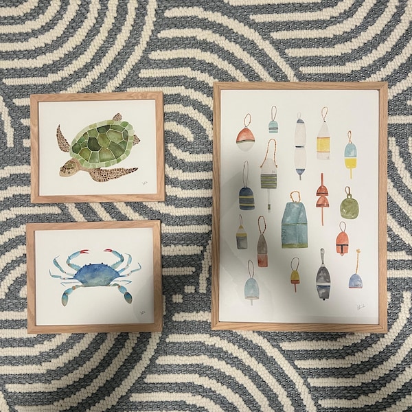 Under the Sea Alphabet Poster, Gender Neutral Art, Kids Room ABC Art ...