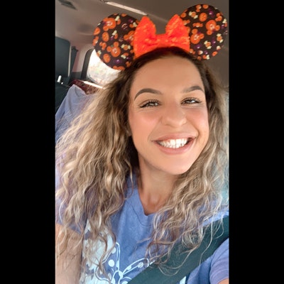 Pumpkin Mickey Ears Headband for Adults, Disney Halloween Ears, Pumpkin ...