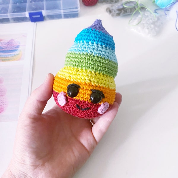 Mini Poop Crochet Rainbow Poop Crochet Pattern Kawaii Amigurumi Toy, Crochet Poop Pattern ...