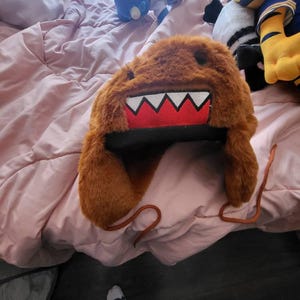 Y2K Ushanka Hat, Cute Anime Hat - Brown
