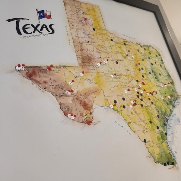 Illustration à l'aquarelle de carte du Kenya Art de carte d'Afrique