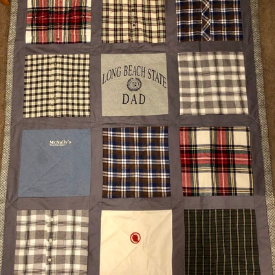 T-shirt/memory Quilt Custom Made With Your Shirts Deposit - Etsy Canada