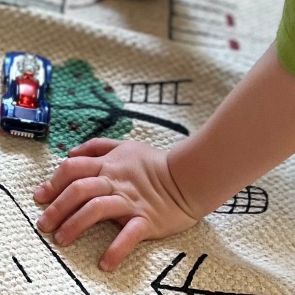 Large Montessori Play Mat, Playroom Rug, Organic Boy Nursery Carpet ...