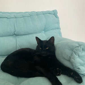 Whimsical Cat-Inspired Tufted Floor Cushion