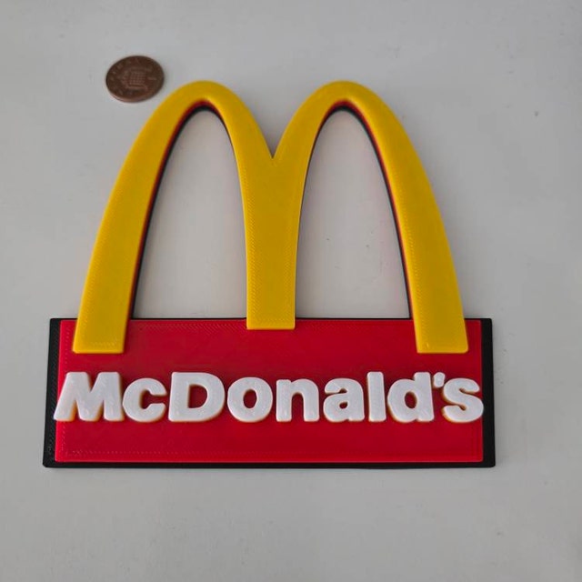 Mcdonalds Logo 3D Printed Mcdonald Arch Pretend Play Kids