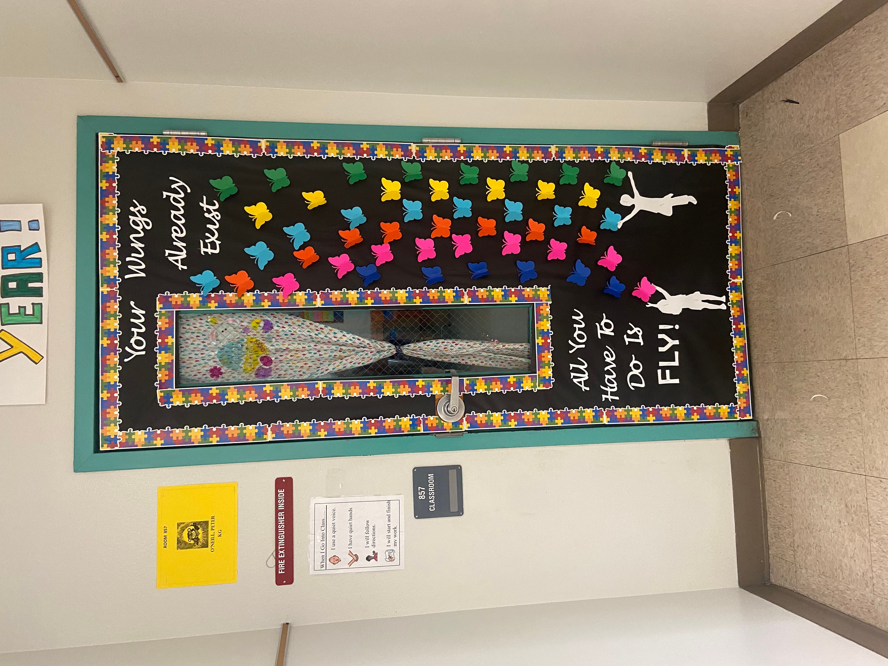 Teachers School Classroom Door Decoration Cutouts DIY Kit "Your Wings" | Back to School Decoration | Classroom Door Decoration