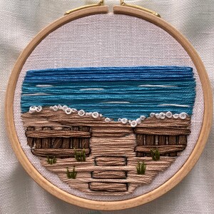 Athenian Palmette embroidery kit with beech hoop