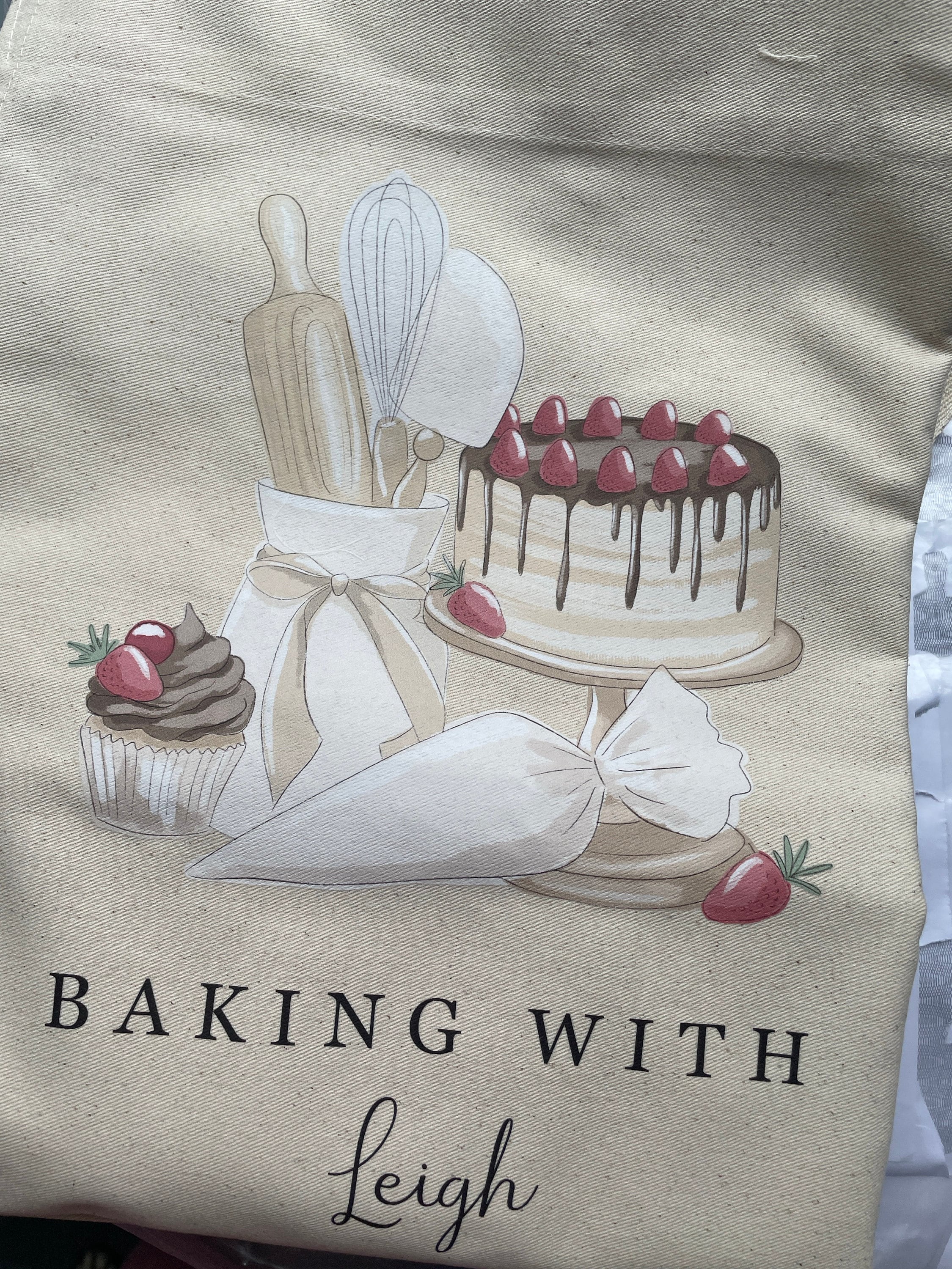 Personalised apron gift baking personalised apron gift cupcake baking hobby apron- Chocolate Cake
