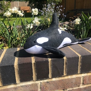 Orca Plush Toy Sewing Pattern Pdf With Appliqué Detailing. Made With ...