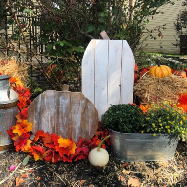 Fall Decor Halloween Decorations Rustic Wooden Pumpkins Set of 2 - Etsy
