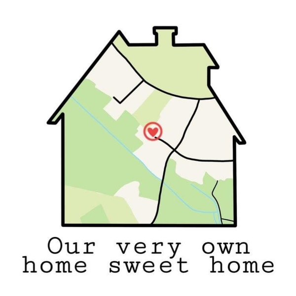 Digital Personalised Map Drawings - Etsy Canada