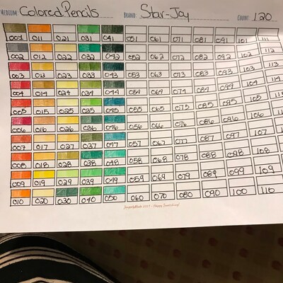 120 Color Swatch Chart Unbranded/ready to Print - Etsy