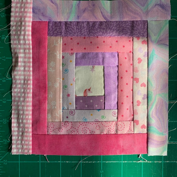 Traditional Log Cabin Quilt Block Pattern Download - Etsy