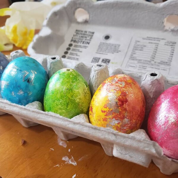 Antique Look Gelatine Easter Egg Dye Kit - Silver & Gold Shine Paint For Crafting