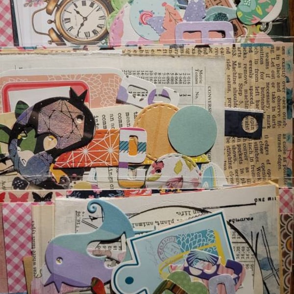 50 Pce Junk Journal Paper Pack Ephemera Pack Scrap Paper Collage Kit ...