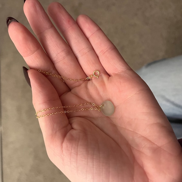 Genuine Sea Glass Necklace 14k Gold Filled, Sea Glass Jewelry, Sea ...