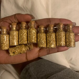 12 Bottles of Beautiful Large Gold Leaf Flakes ….. Lowest price on
