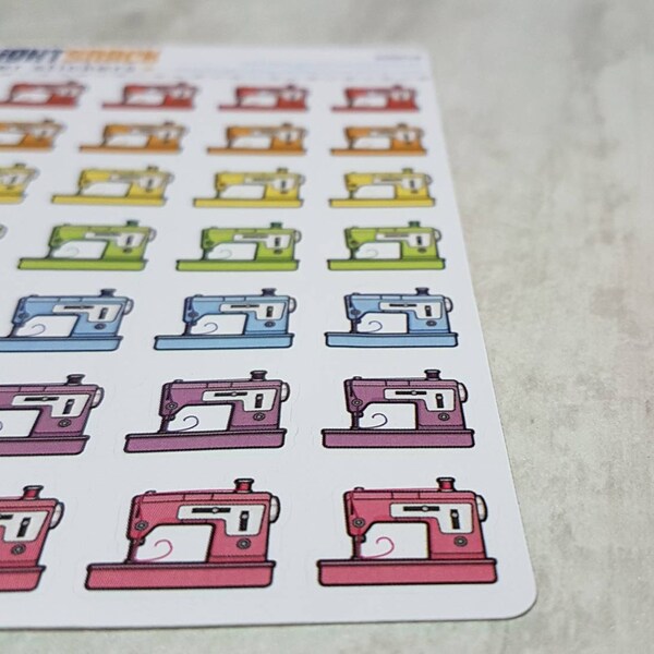 Sewing Machine Planner Stickers | Sewing Icon Stickers - Etsy