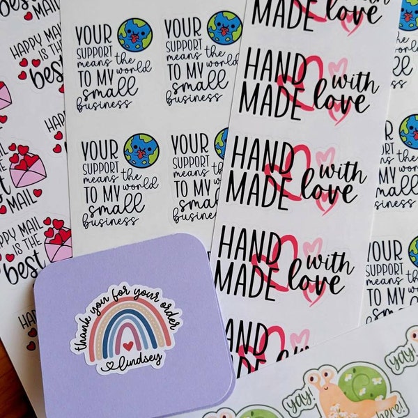 Your Support Means the World Stickers // 25 Stickers per Sheet ...