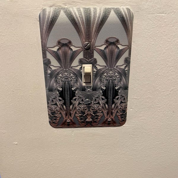 Embossi Printed Maxi Metal Antique Flowers Switch Plate Cover Light ...