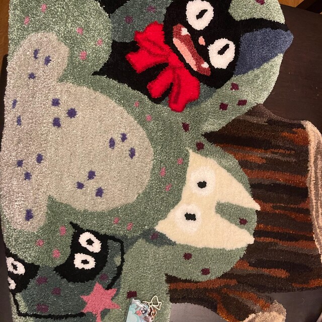 Preorder | Handmade Studio Ghibli Rug - Jiji, Totoro, Soot, Spirit