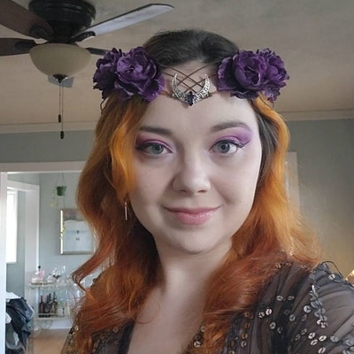 Smoked Amethyst Rose Tiara - Etsy
