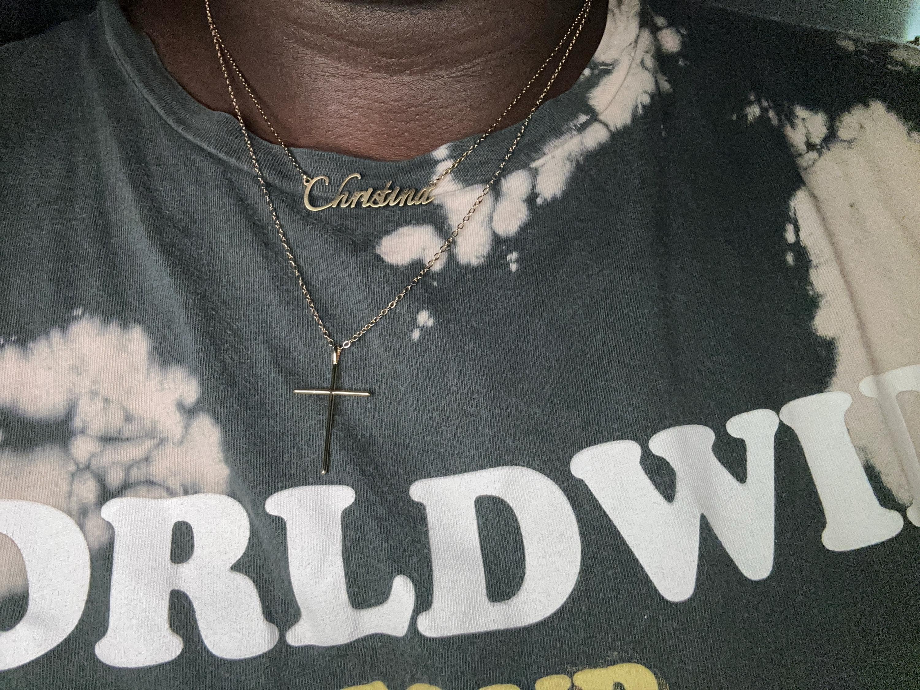 Gold Skinny Cross Pendant Necklace, Gold Cross Necklace, Birthday Gift, Bridesmaid Gift,Graduation Gift,Mother&#39;s Day Gift