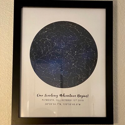 DIGITAL DOWNLOAD Custom Star Map, Constellation Chart, Map of the Night ...